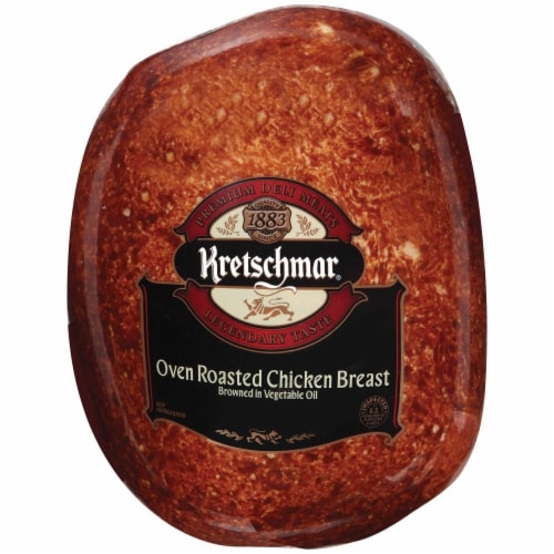 Kretschmar Oven Roasted Chicken Breast Fresh Sliced Deli Meat Perspective: front