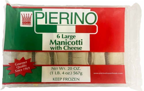 Pierino Large Manicotti with Cheese Perspective: front