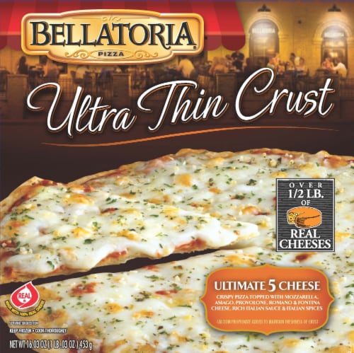 Bellatoria® Ultimate 5 Cheese Ultra Thin Crust Frozen Pizza