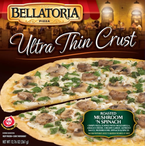 Bellatoria® Roasted Mushroom ‘N Spinach Ultra Thin Crust Frozen Pizza