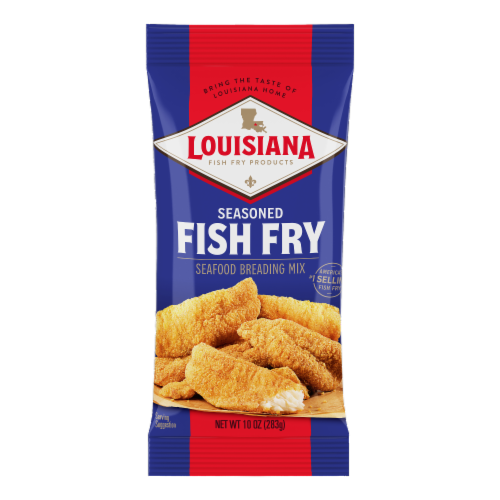 Louisiana Seasoned Crispy Fish Fry Seafood Breading Mix Perspective: front