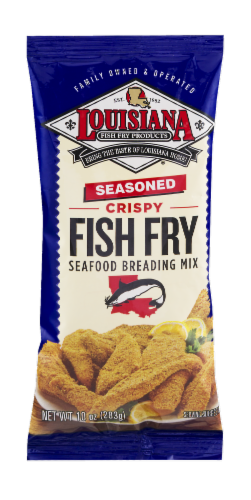 Louisiana Seasoned Crispy Fish Fry Seafood Breading Mix Perspective: front