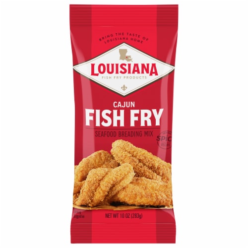 Louisiana Cajun Crisp Fish Fry Seafood Breading Mix Perspective: front