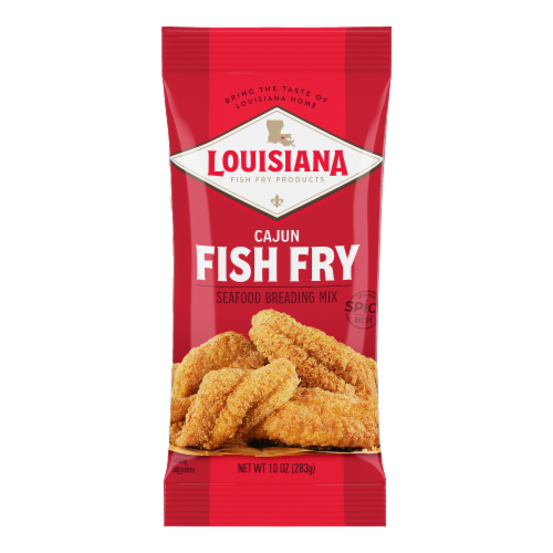 Louisiana Cajun Crisp Fish Fry Seafood Breading Mix Perspective: front