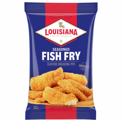 Louisiana Seasoned Crispy Fish Fry Seafood Breading Mix, 22 oz - Kroger