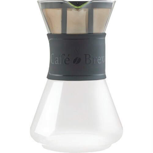 Medelco Cafe Brew 8 Cup Glass PourOver Coffee Maker 1PO108BL2, 1