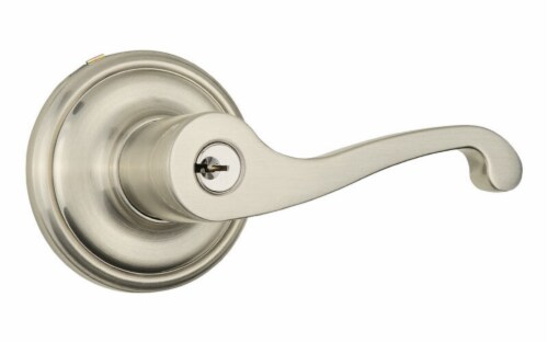 Brinks Push Pull Rotate Glenshaw Satin Nickel Privacy Lock ANSI Grade 2 KW1 1.75 in.