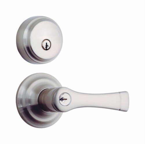 Brinks Push Pull Rotate Harper Satin Nickel Passage Lever ANSI Grade 2 KW1 1.75 in.