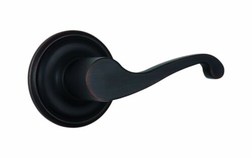 Brinks Push Pull Rotate Glenshaw Oil Rubbed Bronze Passage Lever ANSI Grade 2 1.75 in. - Perspective: front