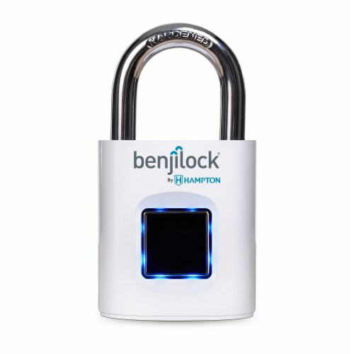 Hampton BenjiLock 43MM Fingerprint Padlock - White Perspective: front