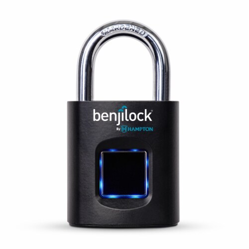 Hampton BenjiLock 43MM Fingerprint Padlock - Matte Black Perspective: front
