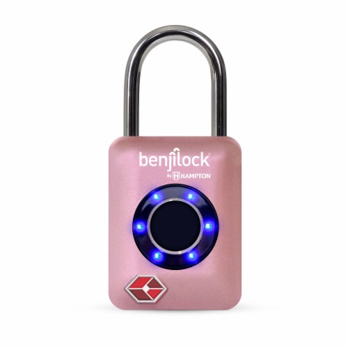 Hampton BenjiLock TSA Fingerprint Padlock - Rose Gold Perspective: front
