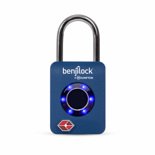 Hampton BenjiLock TSA Fingerprint Padlock - Dark Navy Perspective: front