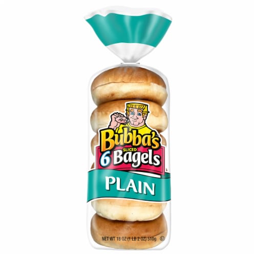 Bubba's™ Sliced Plain Bagels Perspective: front