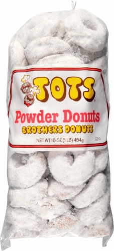 Brothers Baking Powdered Tots Donuts Perspective: front
