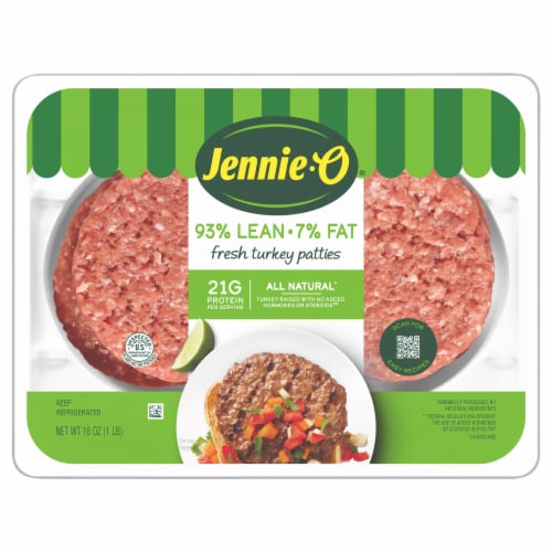 Jennie-O® 93% Lean Turkey Patties Perspective: front