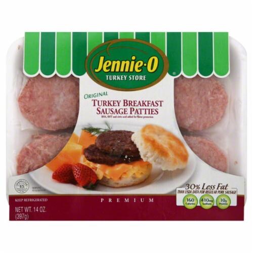 Jennie-O Turkey Breaskfast Sausage Patties Perspective: front