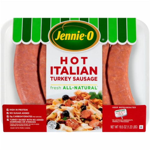 Jennie-O® Hot Italian Fresh Turkey Sausage Links Perspective: front