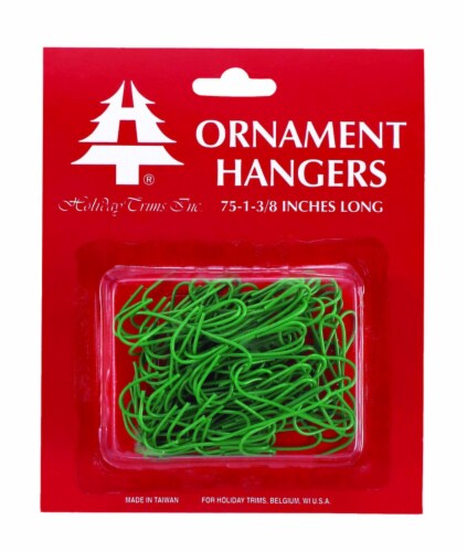 Holiday Trims Green Ornament Hooks Miscellaneous Indoor Christmas Decor - Total Qty: 72; Each Perspective: front