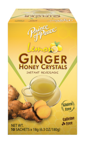 Prince of Peace Lemon Ginger Honey Crystals Instant Beverage Perspective: front
