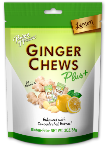 Prince of Peace® Plus+ Lemon Ginger Chews Perspective: front