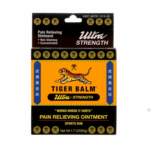 Tiger Balm Pain Relieving Ointment Ultra Strength - Non-Staining - 1.7 oz Perspective: front