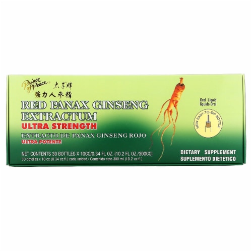 Prince of Peace Ultra Strength Red Panax Ginseng Bottles Perspective: front