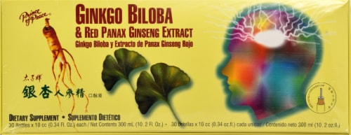 Prince of Peace Ginkgo Biloba & Red Panax Ginseng Extract Perspective: front