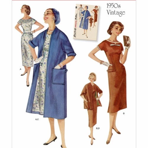 Simplicity Patterns US8980R5 14 20 Misses Vintage Dresses Lined Coats 1 Fred Meyer