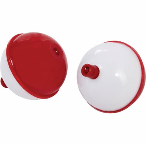 South Bend® Red & White Push-Button Fishing Bobber Float, 2 pk