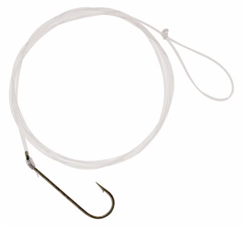 South Bend® Size 8 Snelled Aberdeen Hook - Bronze Perspective: front