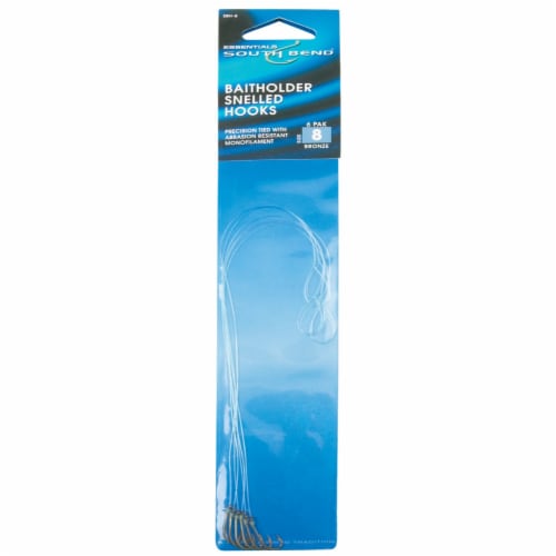 SouthBend® Size 8 Baitholder Snelled Hooks Perspective: front