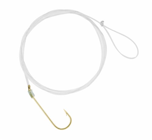 South Bend® Snell Aberdeen Hook Gold Size 4 Perspective: front