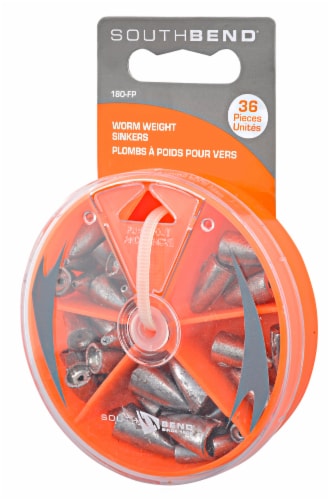 South Bend® Worm Weights Sinker Kit Assortment Perspective: front