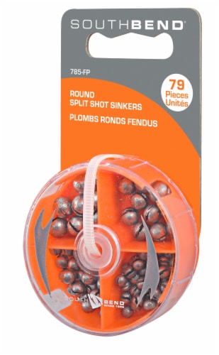 South Bend® Round Split Shot Sinker Kit Assortment Perspective: front
