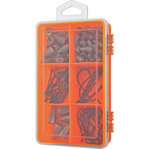 South Bend® Assorted Worm Weight & Hook Kit Perspective: front