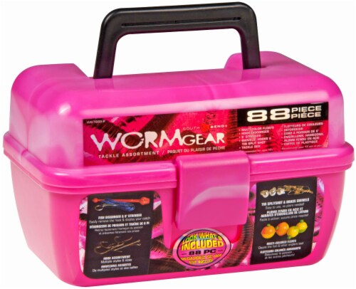 South Bend® Worm Gear Loaded Tackle Box Kit - Pink, 88 pc - Jay C Food  Stores