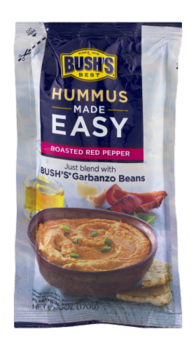Bush's Best Hummus Made Easy Roasted Red Pepper Perspective: front