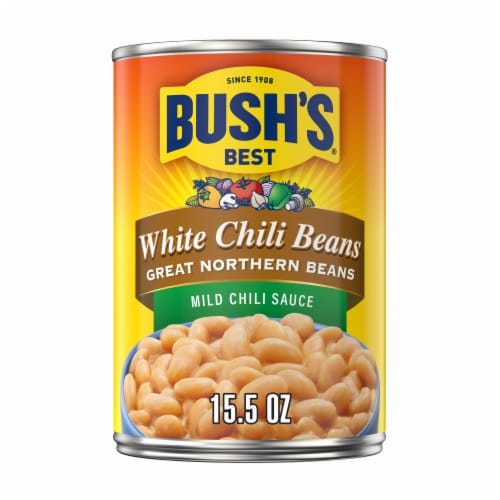 Bush's White Chili Beans 15.5 oz Perspective: front