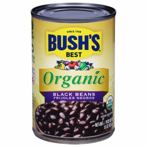 Bush's Best® Organic Black Beans Perspective: front