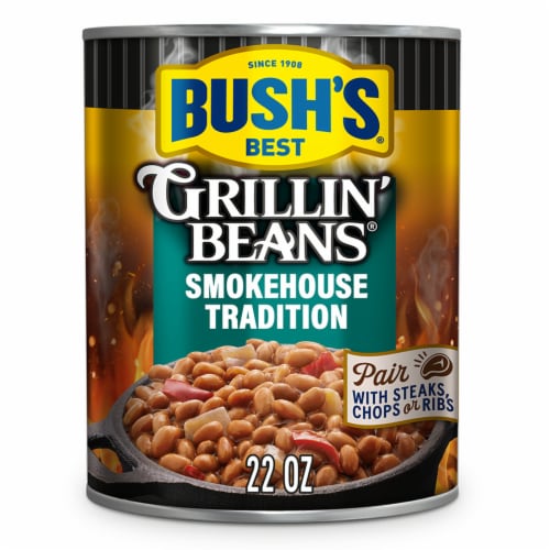 Bush's Smokehouse Tradition Grillin' Beans 22 oz Perspective: front