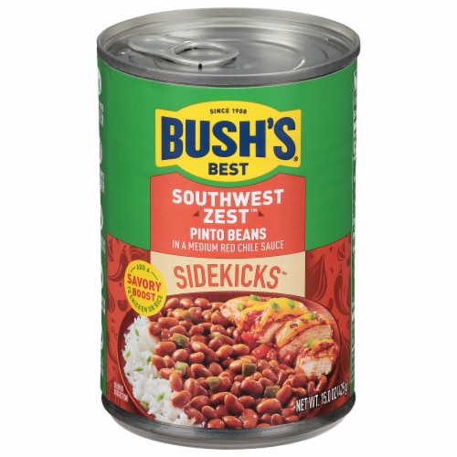 Bush's Southwest Zest Pinto Beans 15 oz Perspective: front