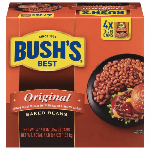 Bush's Best® Original Baked Beans, 4 ct / 16 oz Foods Co.