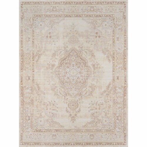 Momeni ISABEISA-1IVY2030 Isabella Machine Made 100 Percent Polyester Rectangle Rug, Ivory - 2 Perspective: front