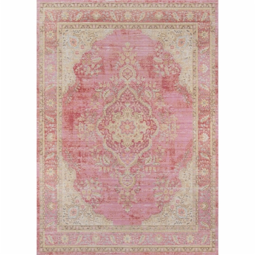 Momeni ISABEISA-1PNK2030 Isabella Machine Made 100 Percent Polyester Rectangle Rug, Pink - 2 Perspective: front