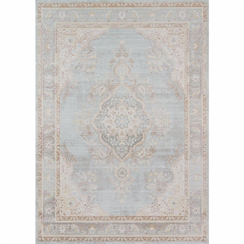 Momeni ISABEISA-1BLU2780 Isabella Machine Made 100 Percent Polyester Rug, Blue - 2 ft. 7 in. Perspective: front