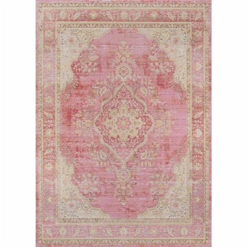 Momeni ISABEISA-1PNK2780 Isabella Machine Made 100 Percent Polyester Rug, Pink - 2 ft. 7 in. Perspective: front