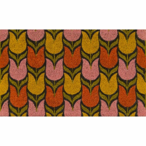 Novogratz Aloha Tulips Multi Doormat Perspective: front