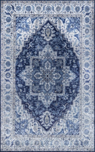 Momeni Karachi KAR-8 Blue 2' X 3' Rug Perspective: front
