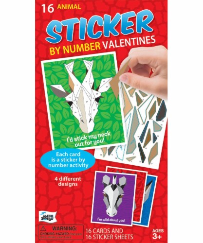 Mello Smello Animal Sticker by Number Valentines Perspective: front